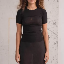 Baserange - T-shirt Heart - Noir