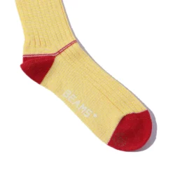 Beams Plus - Chaussettes Rib Pinstripe - Jaune & Rouge