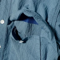 Beams Plus - Chemise Adventure Gingham - Bleu