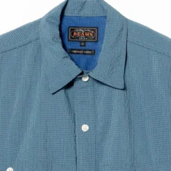 Beams Plus - Chemise Adventure Gingham - Bleu