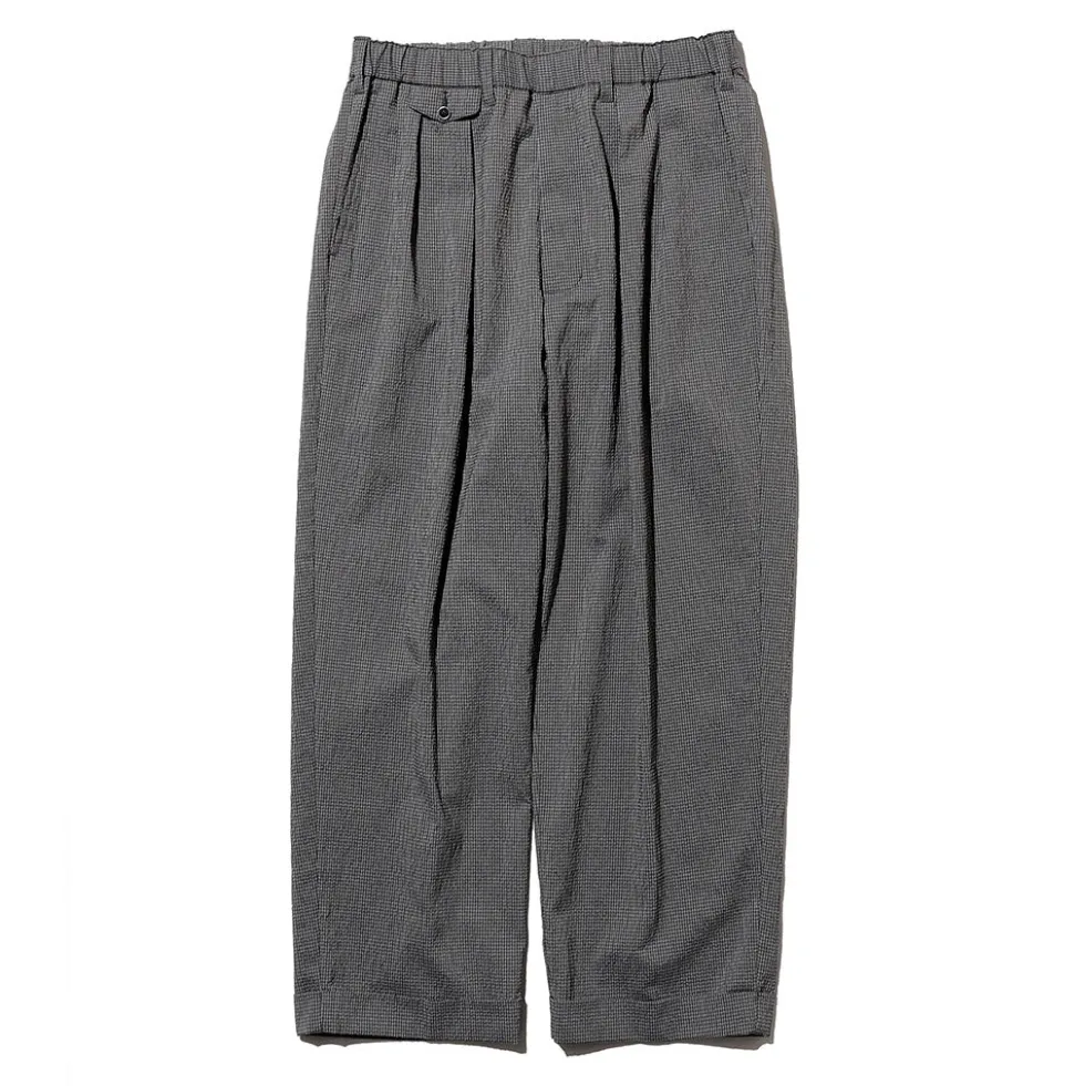 Beams Plus - Pantalon 2 Pleats Gaufré - Gris