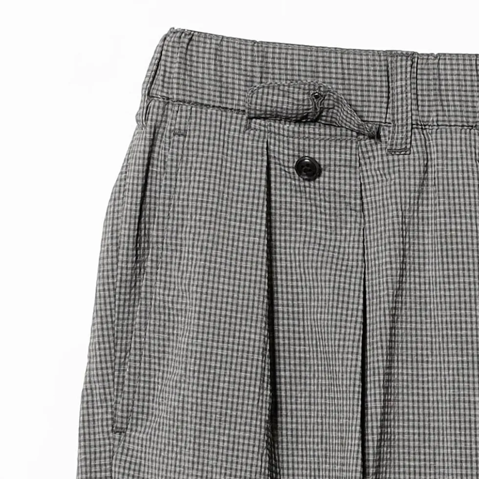 Beams Plus - Pantalon 2 Pleats Gaufré - Gris
