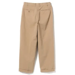Beams Plus - Pantalon 2 Pleats Twill - Kaki