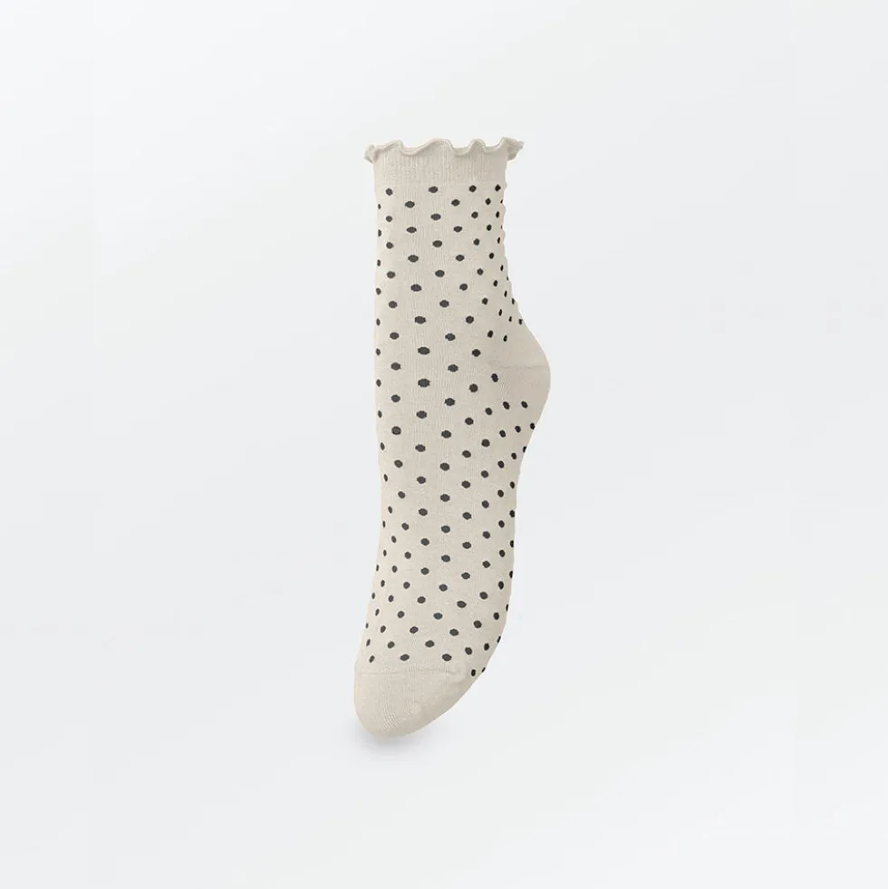 Becksöndergaard - Chaussettes à Pois - Blanc Birch