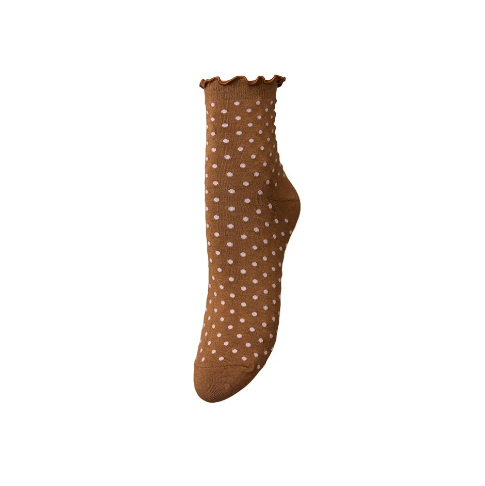 Becksöndergaard - Chaussettes à Pois - Marron Mocha