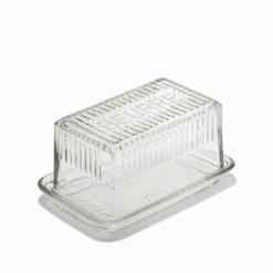 Beurrier en verre moulé