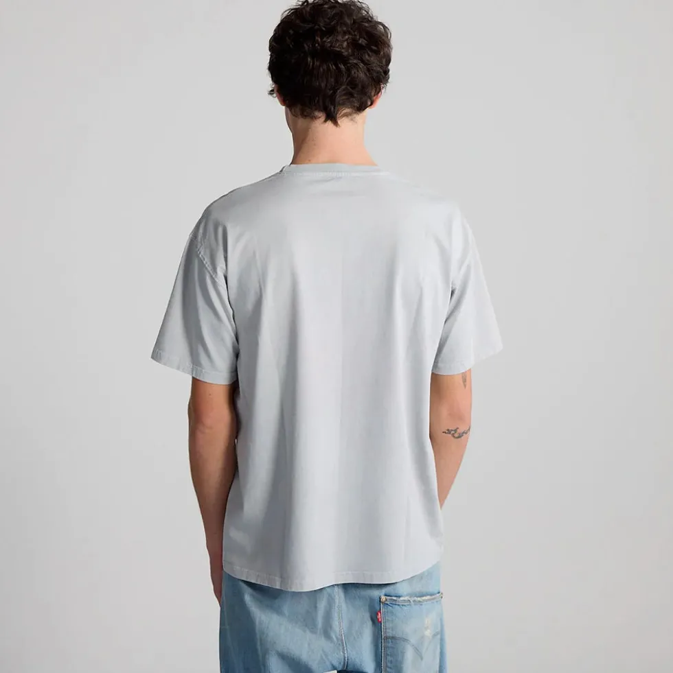 Bisous Skateboard - T-shirt Glamour - Gris Washed