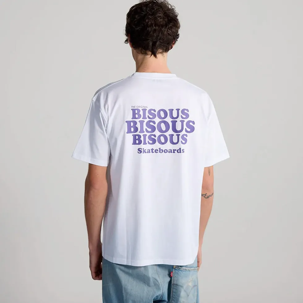 Bisous Skateboard - T-shirt Grease - Blanc