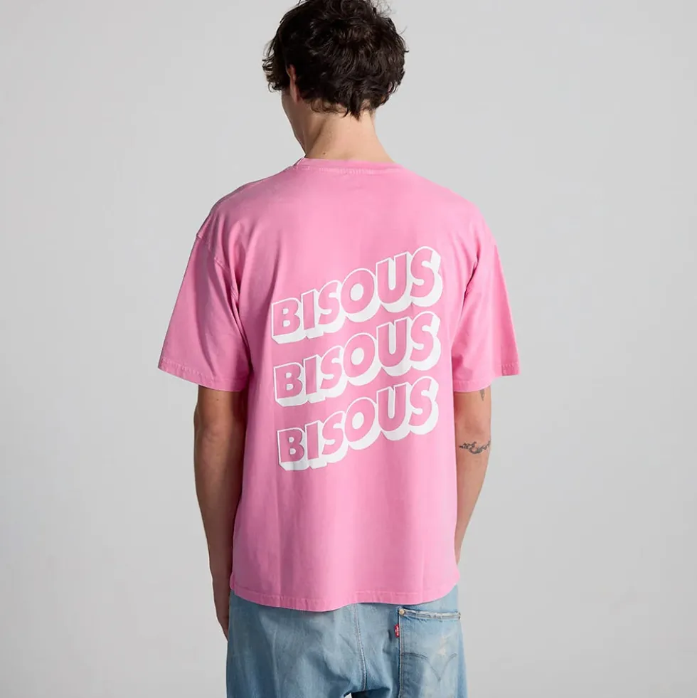 Bisous Skateboard - T-shirt Sonics - Rose Clair