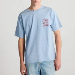 Bisous Skateboard - T-shirt Zenith - Bleu Clair