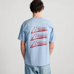 Bisous Skateboard - T-shirt Zenith - Bleu Clair