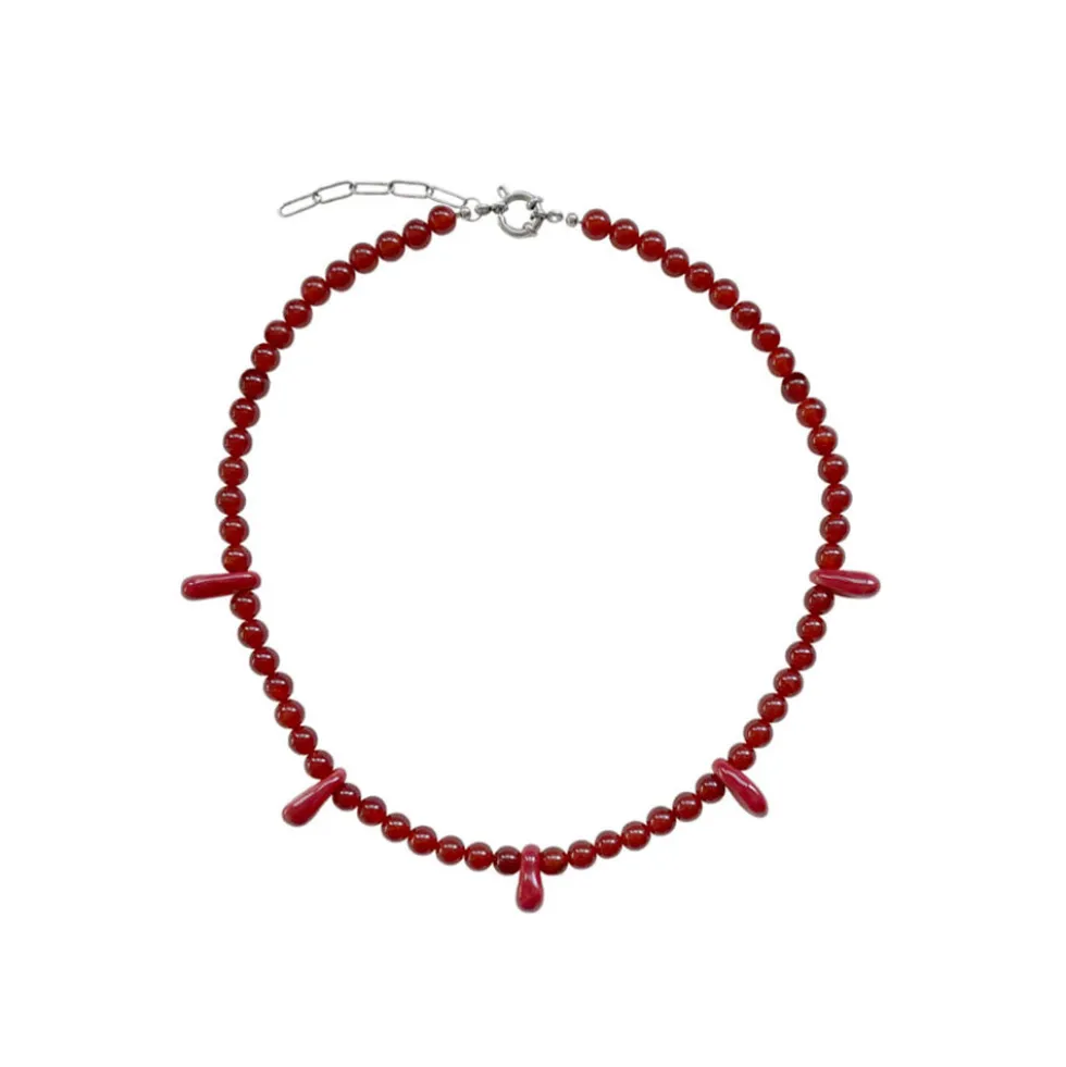 Blanca Olmos Studio - Collier Las Lagrimas - Rouge