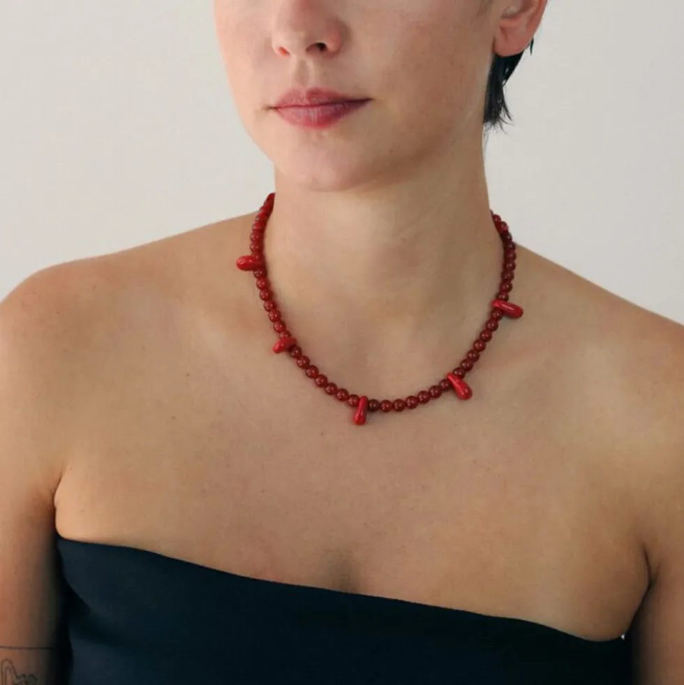 Blanca Olmos Studio - Collier Las Lagrimas - Rouge