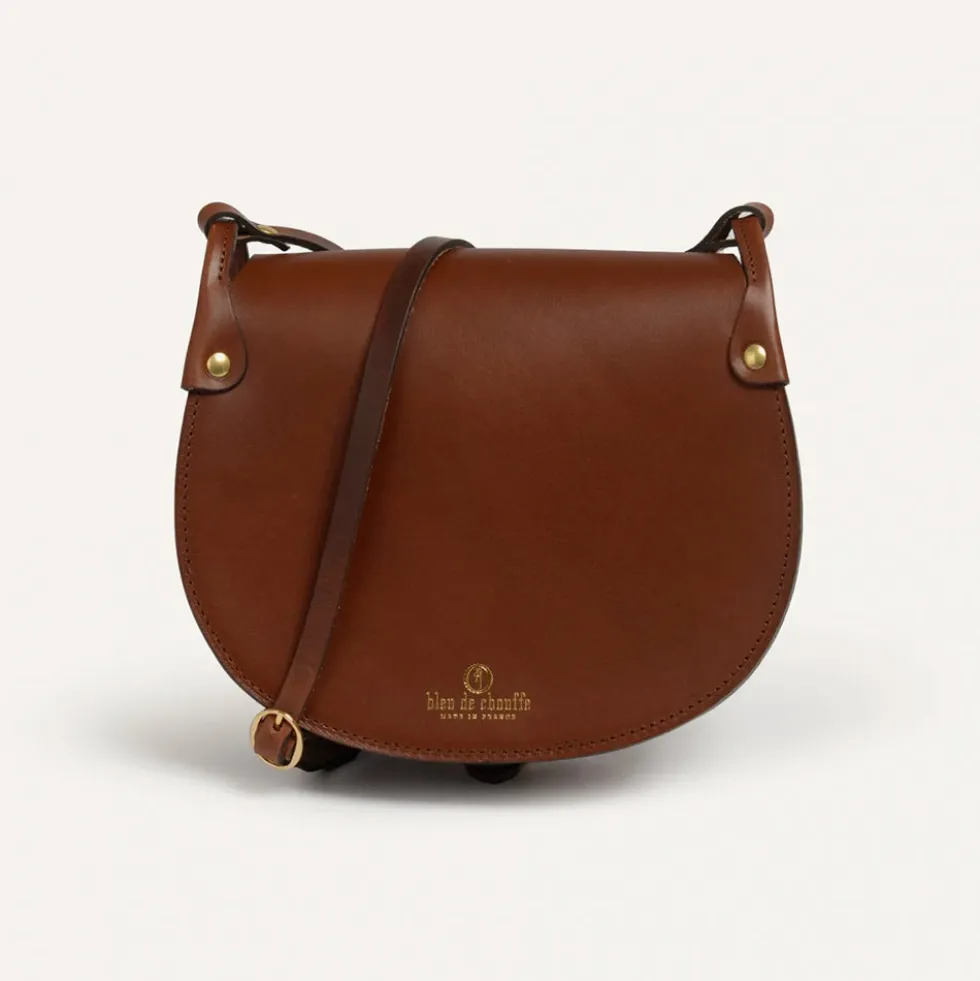 Bleu de Chauffe - Sac Gibecière Diane L - Brun Ambré