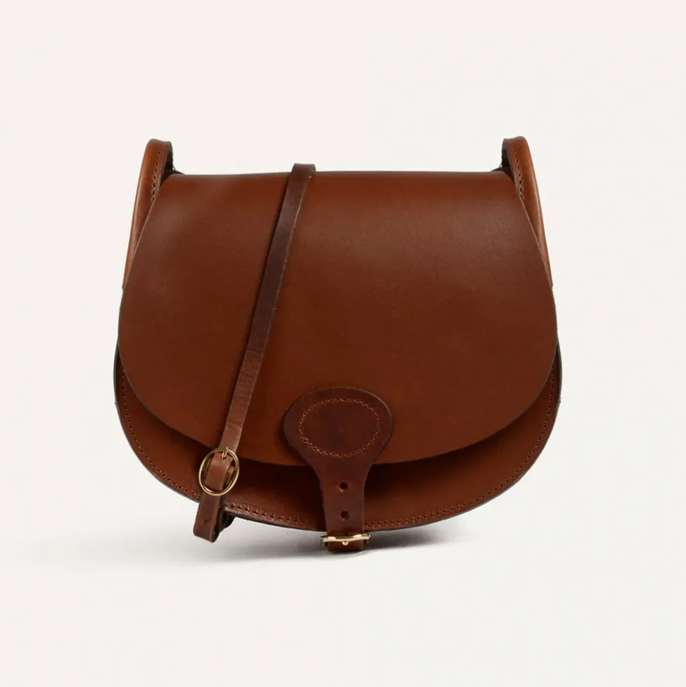 Bleu de Chauffe - Sac Gibecière Diane L - Brun Ambré