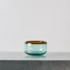 Bol transparent avec ligne ambre