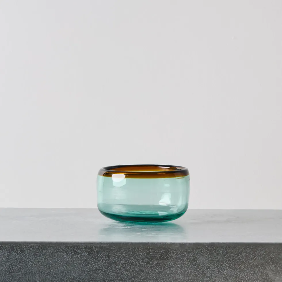 Bol transparent avec ligne ambre