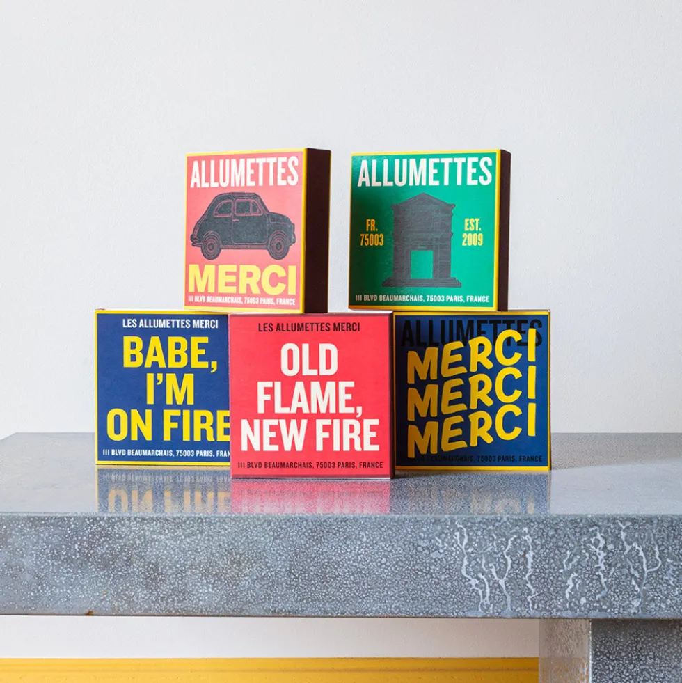 Boîte de 120 grandes allumettes - Merci Jaune