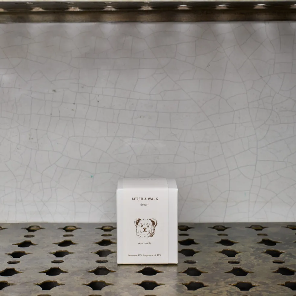Bougie ours - Beige