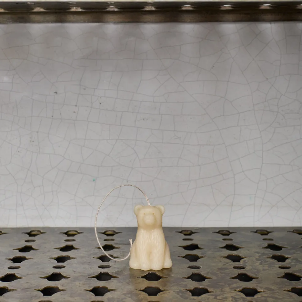 Bougie ours - Beige
