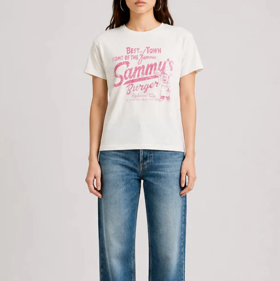 Bowery - T shirt Sammys Burger - Blanc