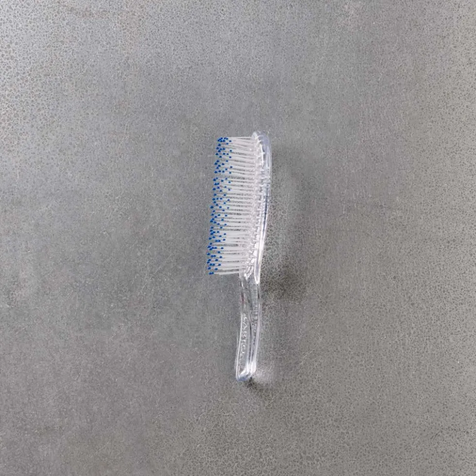 Brosse à cheveux cristal bleue - Cartel