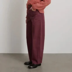 B Sides - Jeans Mid Relaxed Bow - Bordeaux