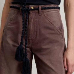 B Sides - Pantalon chino Lange Lasso - Marron Vintage Tess