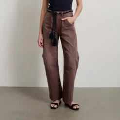 B Sides - Pantalon chino Lange Lasso - Marron Vintage Tess