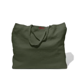 Cabas en lin lavé - Vert Oxyde