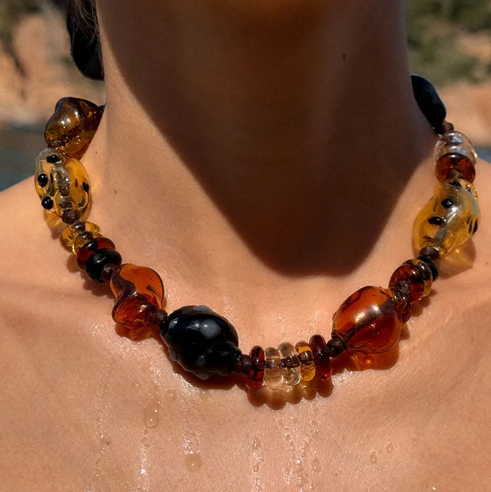 Cajal - Collier Sienna - Ambre Jaune & Noir