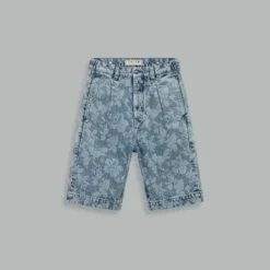 Caleb - Short Moon Hibiscus - Bleu Denim