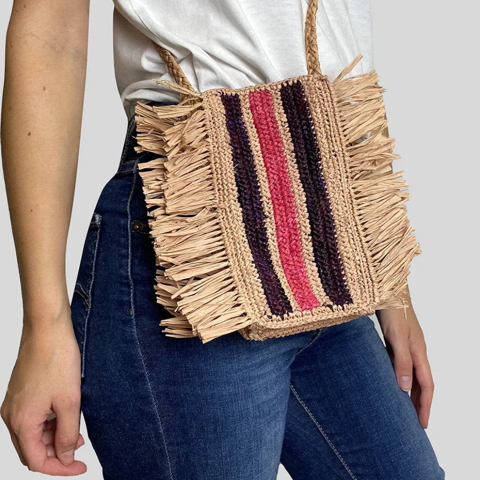 Camalya - Sac bandoulière Gao - Bleu & Corail