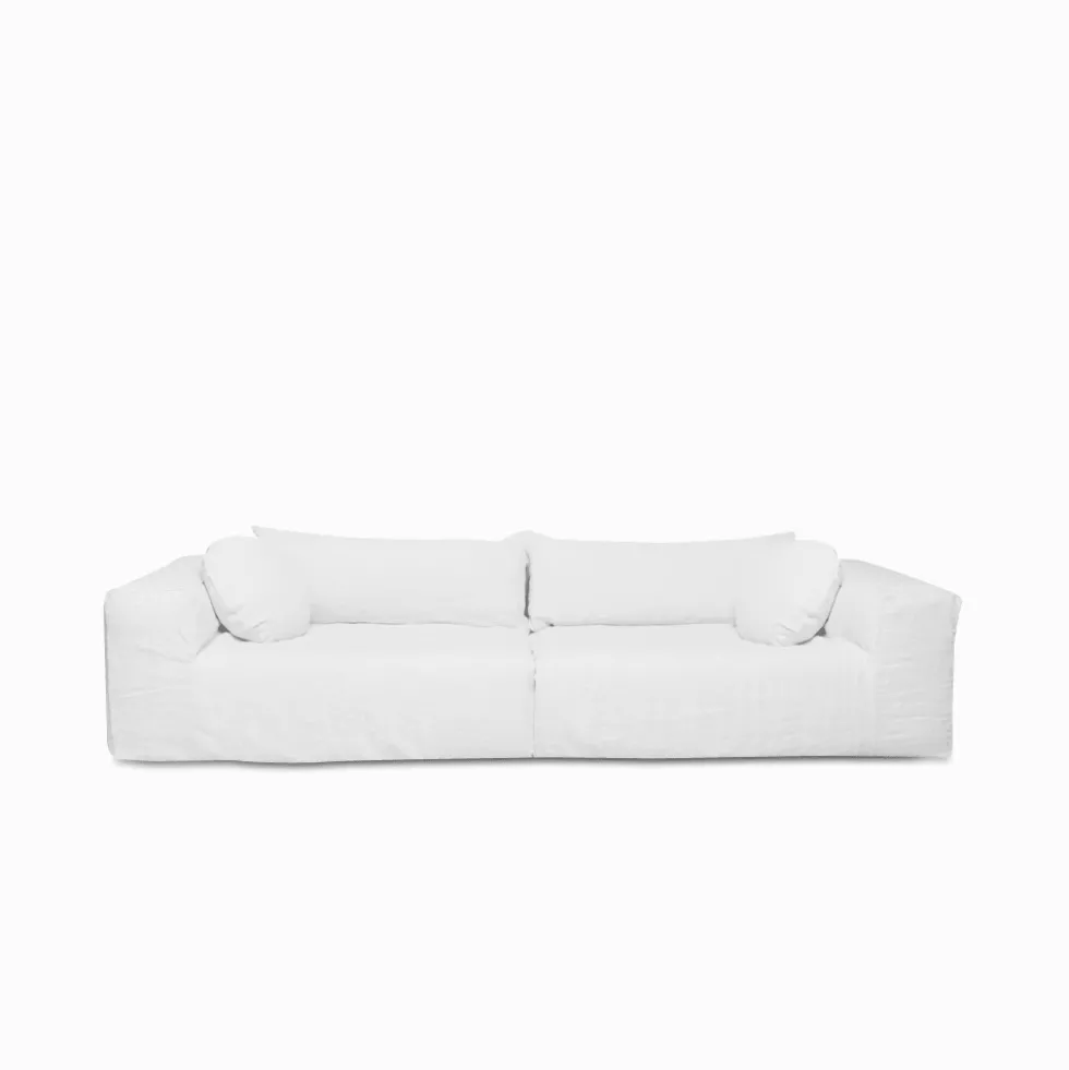 Canapé Slow Family 4 places - Lin Blanc - Bed&Philosophy