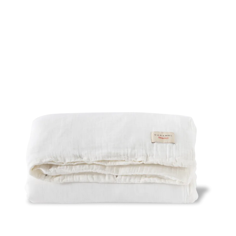 Caramel x Merci - Housse de couette en gaze de coton - Blanc de Meudon