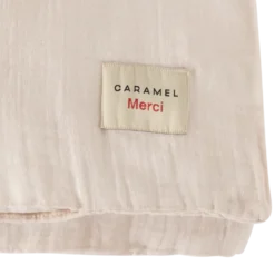 Caramel x Merci - Housse de couette en gaze de coton - Rose de Bagatelle