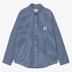 Carhartt WIP - Chemise W LS Groff - Bleu Groff Check