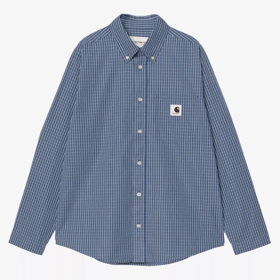 Carhartt WIP - Chemise W LS Groff - Bleu Groff Check