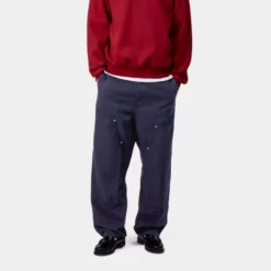 Carhartt WIP - Pantalon Walter Double Knee - Navy Garment Dyed