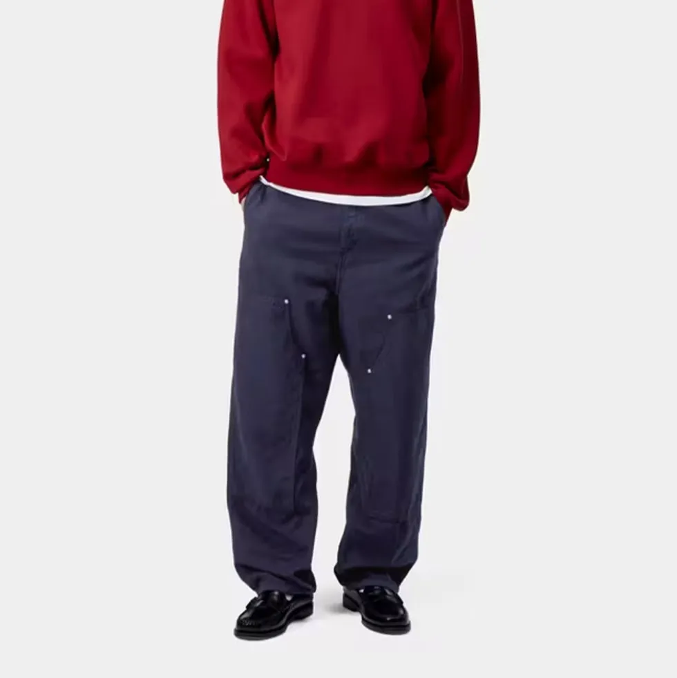 Carhartt WIP - Pantalon Walter Double Knee - Navy Garment Dyed