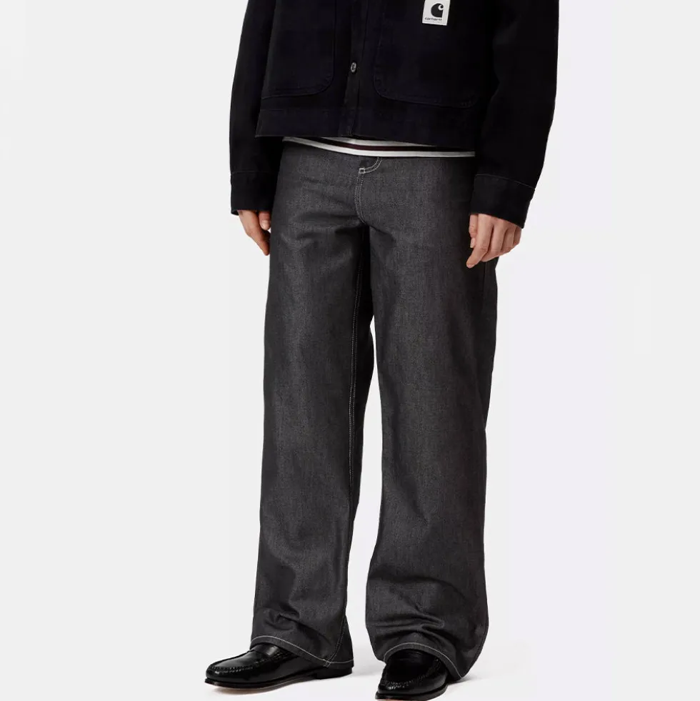 Carhartt WIP - Pantalon W Simple Melbourne - Noir Rigide