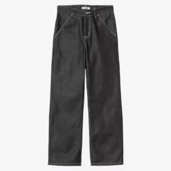 Carhartt WIP - Pantalon W Simple Melbourne - Noir Rigide