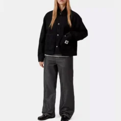 Carhartt WIP - Pantalon W Simple Melbourne - Noir Rigide