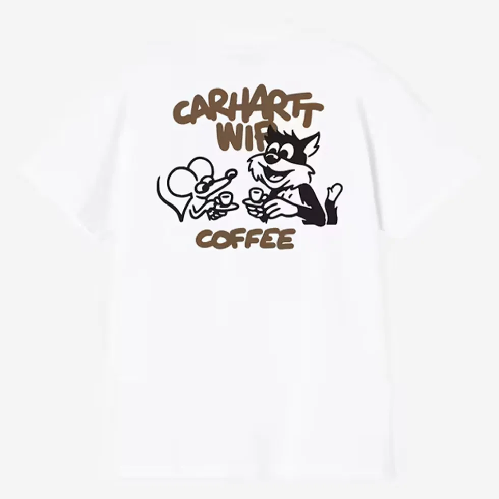 Carhartt WIP - T-shirt SS Coffee Break - Blanc