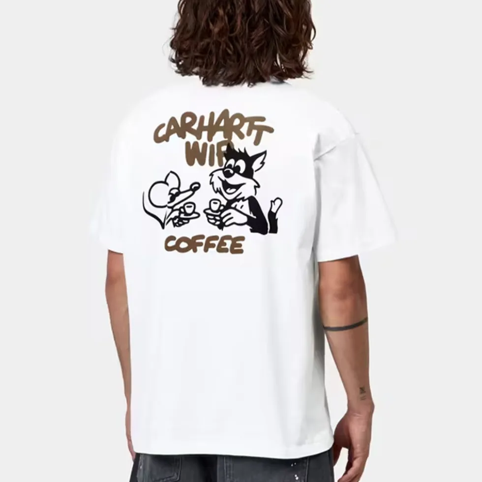 Carhartt WIP - T-shirt SS Coffee Break - Blanc
