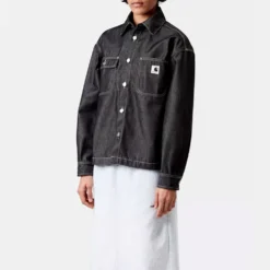 Carhartt WIP - Veste W Louis Melbourne - Noir Rigide