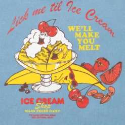 Carne Bollente - T-shirt Lick Me - Bleu