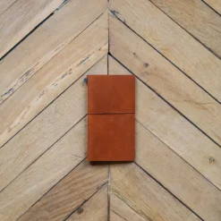 Carnet de voyage en cuir - Camel