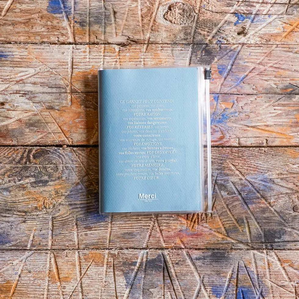 Carnet Merci - Bleu Azur