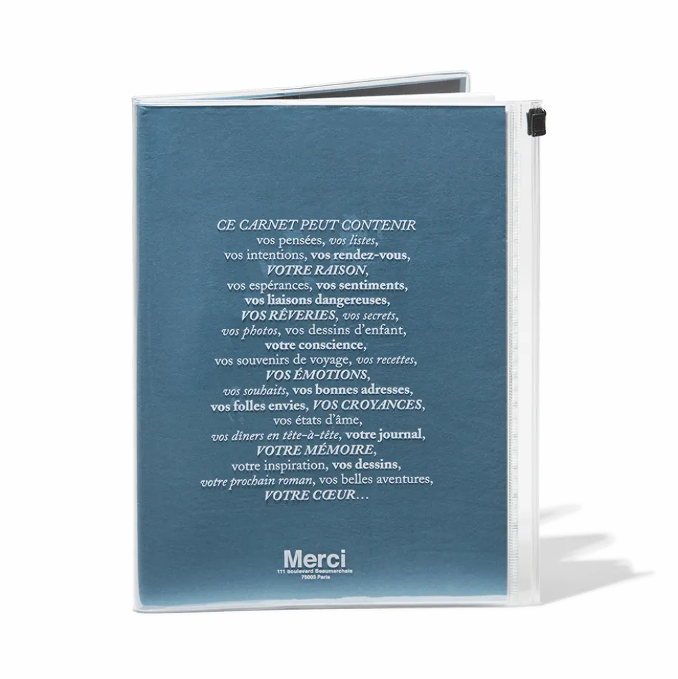 Carnet Merci - Bleu Azur